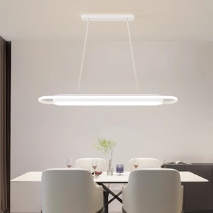 led长条灯家用餐厅吊灯餐桌灯具黑白色金色吧台前台创意灯饰 新款