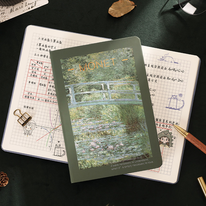 云晗网格笔记本子硬面大学生