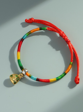 端午节五彩绳手绳成人儿童宝宝粽子葫芦挂件五彩线手链男女红绳