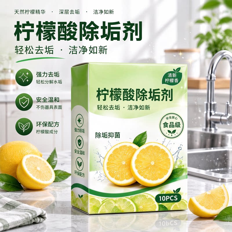 柠檬酸除垢剂家用电水壶婴儿食品级去水垢清除剂除水垢清洁剂神器