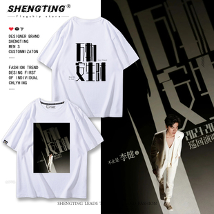 李健应援万物安生时巡回演唱会周边短袖T恤男女夏季纯棉休闲半袖