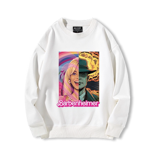 芭比奥本海默barbie图案电影周边barbenheimer卫衣秋冬百搭衣服潮