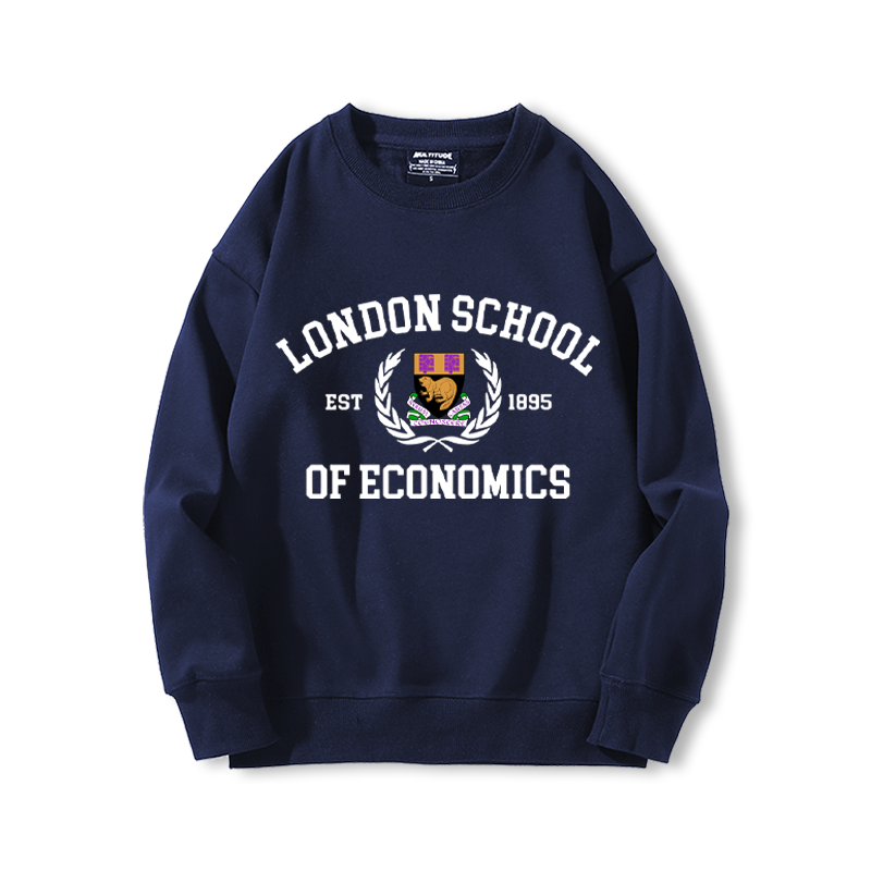英国伦敦政治经济学院纪念周边LSE校服圆领卫衣男女秋冬百搭衣服