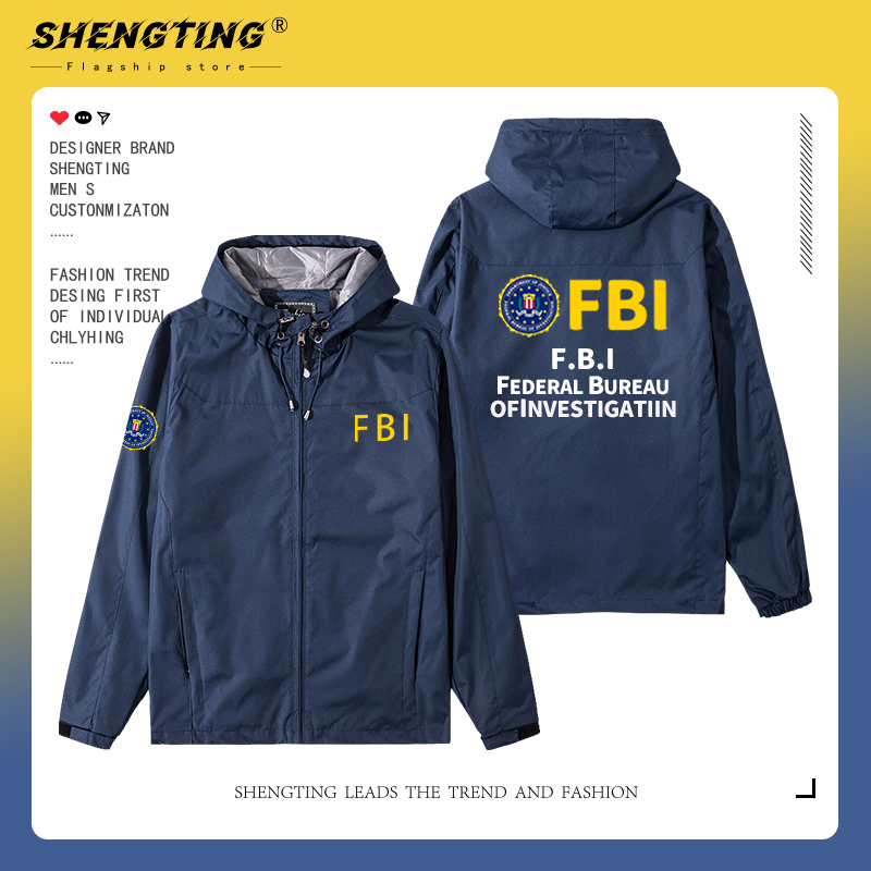 特工开衫风衣连帽外套夹克FBI