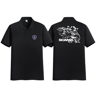 斯堪尼亚卡车重卡翻领POLO衫定制印字LOGO半挂司机卡友短袖男上衣
