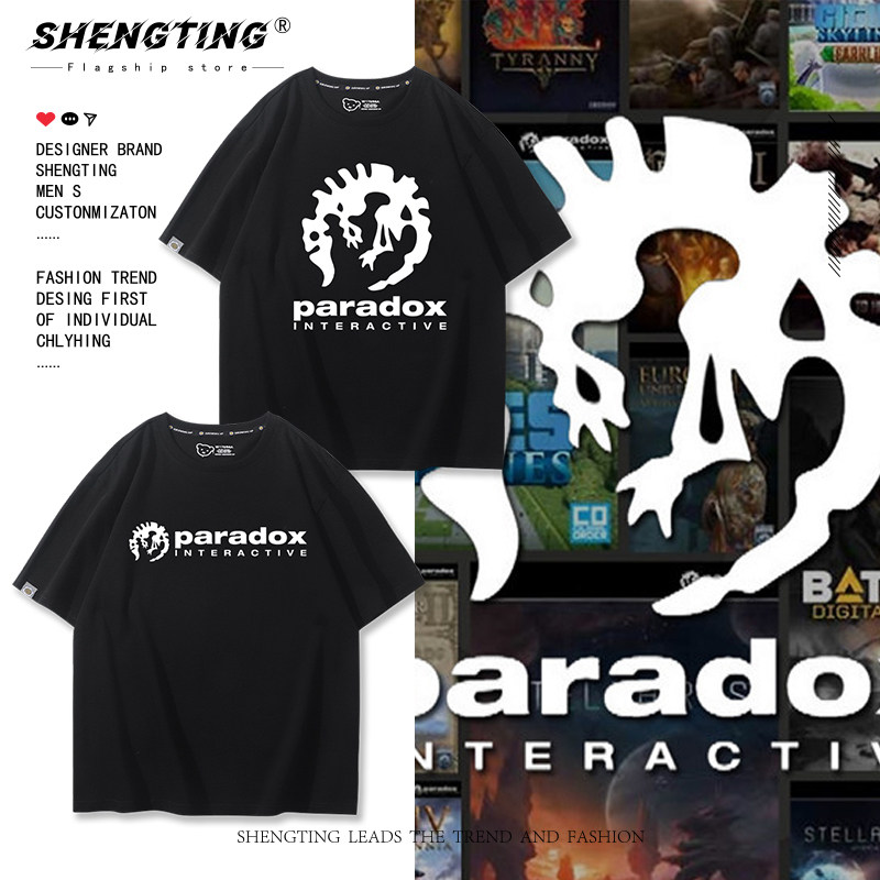 Paradox Interactive P社游戏公司周边印花短袖男生夏季纯棉T恤衫