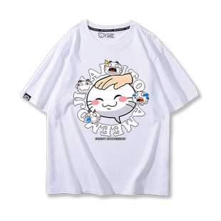 火影忍者手游决斗场表情T恤挑衅摸头动漫周边短袖男女夏纯棉衣服