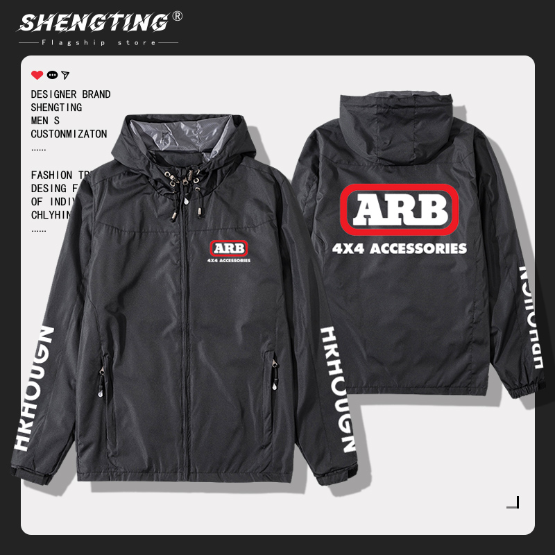 ARB4x4越野个性改装印花工装夹克男士潮流休闲春秋款加绒外套衣服
