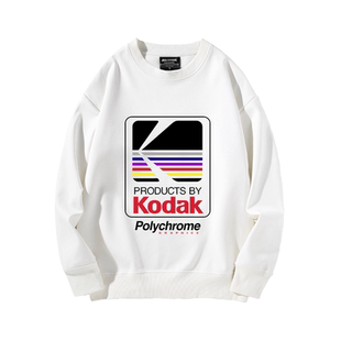 Kodak胶卷摄影师单反相机发烧友柯达联名卫衣男秋冬加绒百搭衣服