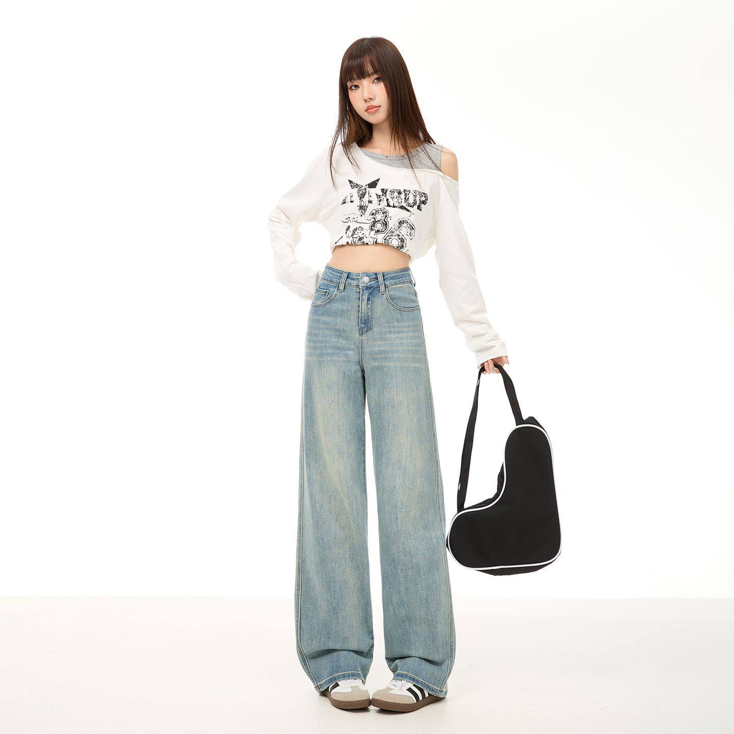 2026早春超柔弹力窄阔直筒垂顺经典百搭通勤显瘦宽松舒适牛仔裤女,女装/女士精品,牛仔裤,淘宝优惠券,粉丝福利购,淘宝优惠卷