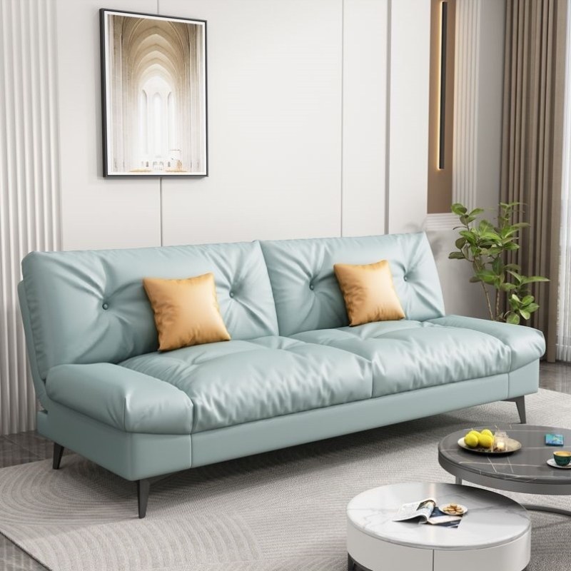 小户型北欧客厅功能出租屋折叠沙发床沙发抓皮猫意式免洗两用简约,住宅家具,皮艺沙发,淘宝优惠券,粉丝福利购,淘宝优惠卷