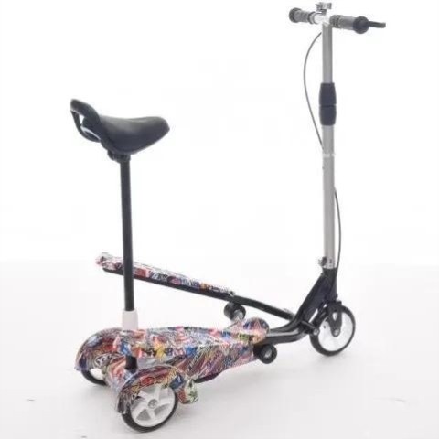 折叠双翼三轮12代步滑板踩踏男孩双脚滑板车儿童健身玩具女孩,玩具/童车/益智/积木/模型,滑板车,淘宝优惠券,粉丝福利购,淘宝优惠卷