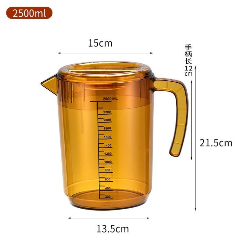 奶茶亚克力超大5L耐热冰水泡茶茶色量杯水壶容量PC塑料扎壶瓶冷店