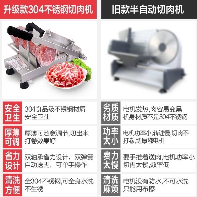 神器商用家用削牛肉切肉羊肉切片机卷刨薄片肥牛机手动肉片机肉机,清洗/食品/商业设备,切菜机,淘宝优惠券,粉丝福利购,淘宝优惠卷