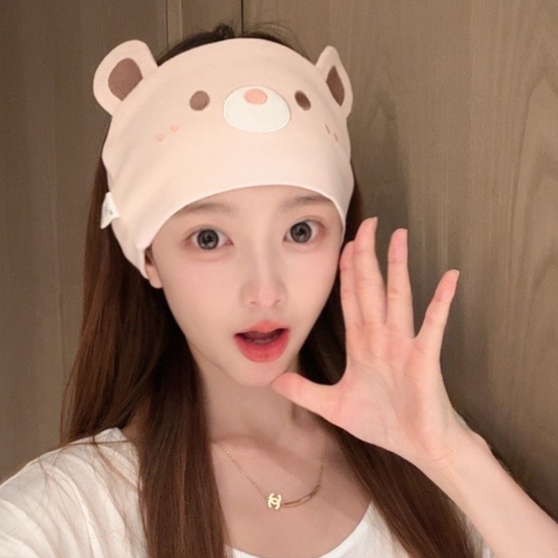 围夏季头巾发带夏薄款帽子睡觉月子纯棉产妇孕妇大头睡帽可戴帽女