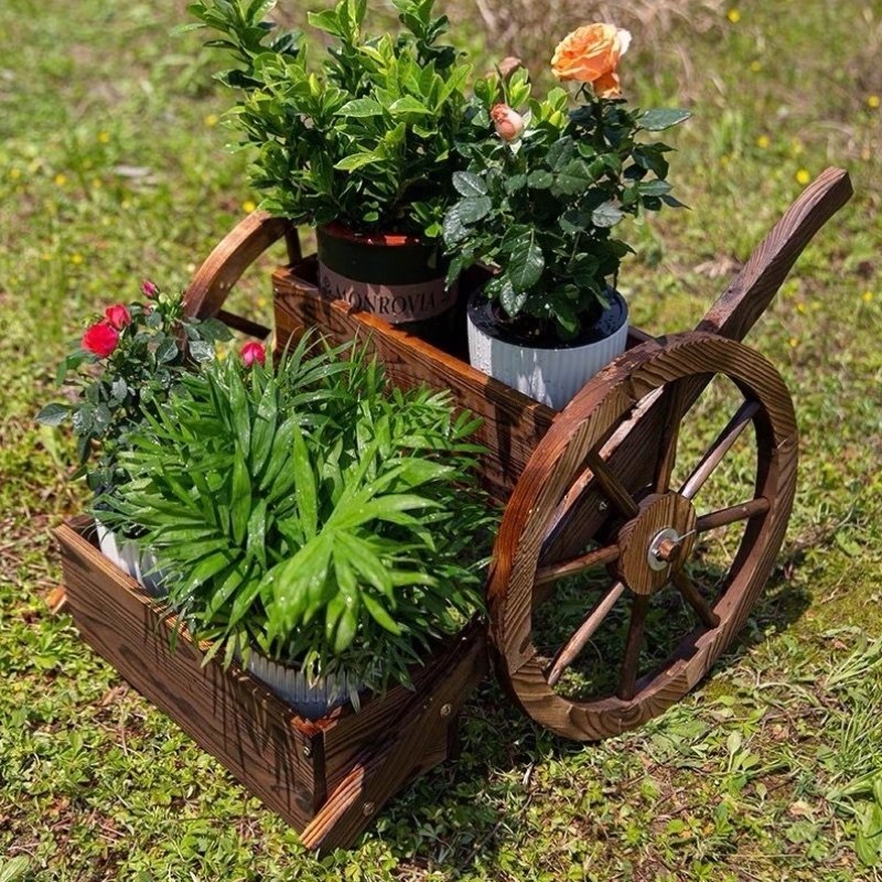 花架装饰花箱庭院木质实木碳化防腐木架户外创意阳台多层花车花盆,住宅家具,花架/花几,淘宝优惠券,粉丝福利购,淘宝优惠卷