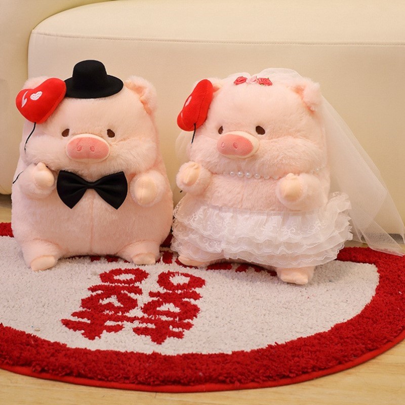 枕高级主卧娃娃新郎布置玩具女生公仔婚礼情侣床上压床抱结婚新款