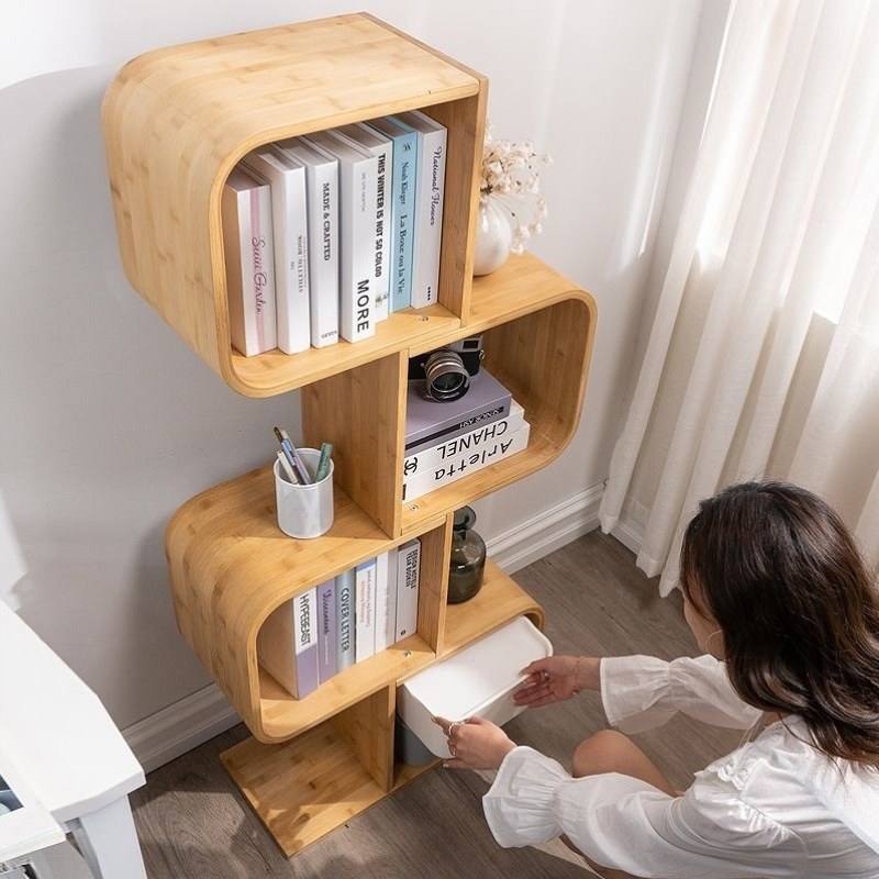 书房架置物架创意多功能落地书柜简易多层实木桌面墙收纳书架学生,住宅家具,红木书柜/书架,淘宝优惠券,粉丝福利购,淘宝优惠卷