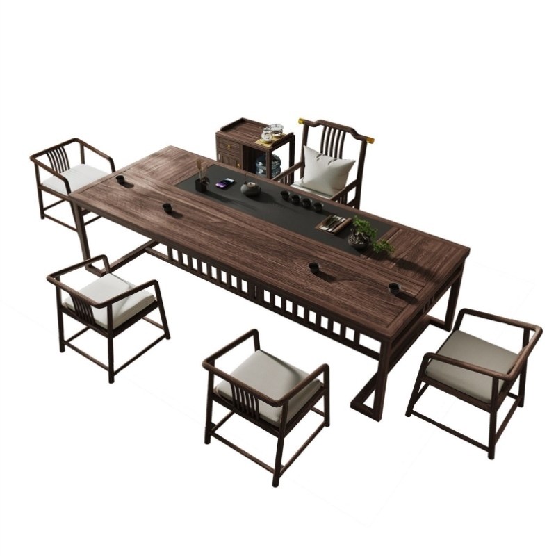 实木中式新办公室泡茶乌金客厅桌椅禅意茶几茶台茶组合家用一体台,住宅家具,家用茶台/茶桌,淘宝优惠券,粉丝福利购,淘宝优惠卷