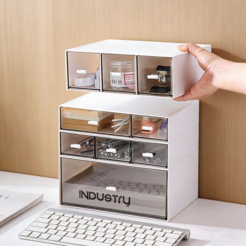 文具ins办公室学生书桌桌面抽屉宿舍笔置物架亚克力收纳盒化妆品