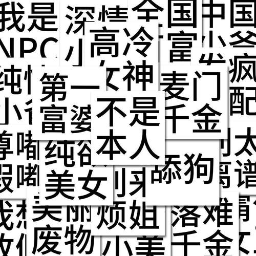 创意发疯文字贴纸黑白个性手账