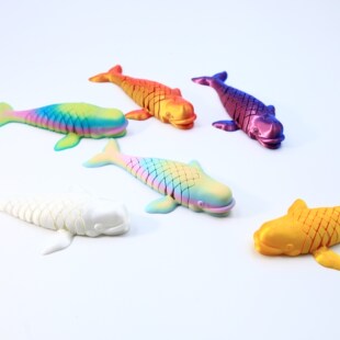 3D打印彷真鲸鱼模型摆件创意动物儿童玩具鱼缸装 饰礼品摆件大全