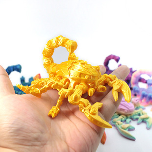 3d打印赛博机械蝎子逼真可动关节摆摊儿童玩具动物模型摆件大全