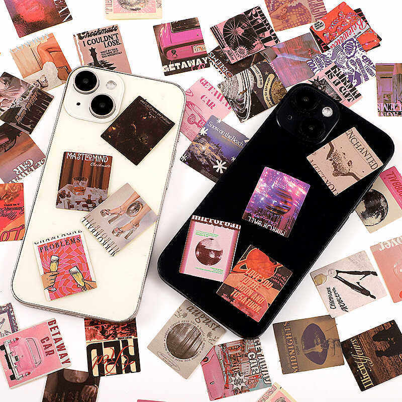 欧式手账海报贴纸DIY50张墙面复古手机笔记本电脑行李箱装饰贴画