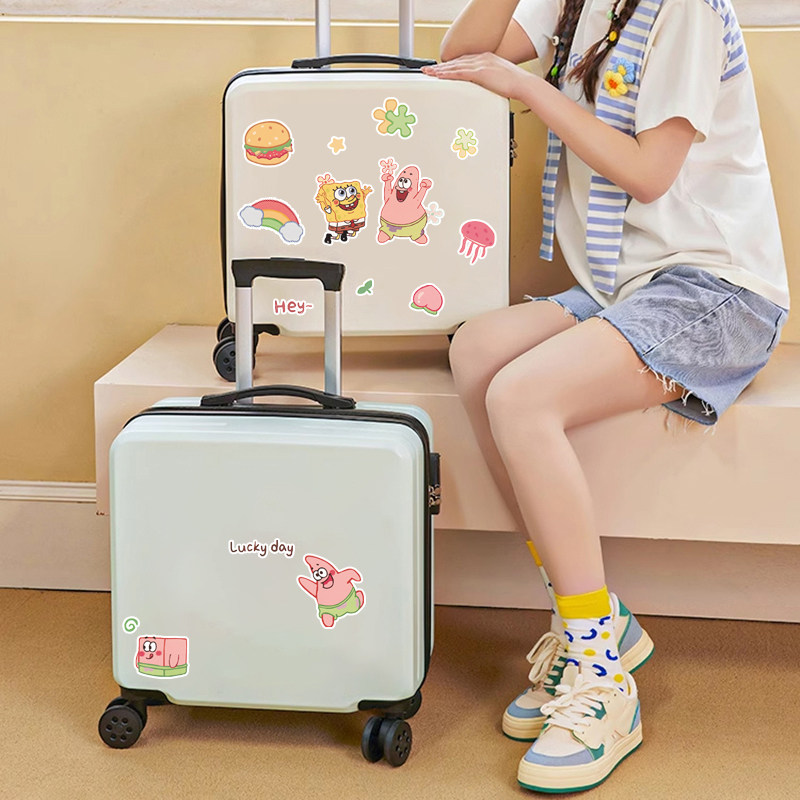 大号海绵宝宝贴纸图案行李箱笔记本电脑ipad电动汽车划痕遮挡装饰,文具电教/文化用品/商务用品,贴纸/立体贴纸,淘宝优惠券,粉丝福利购,淘宝优惠卷