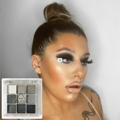 Gray Smokey Makeup Eyeshadow Palette Pearlescent 烟熏妆眼影