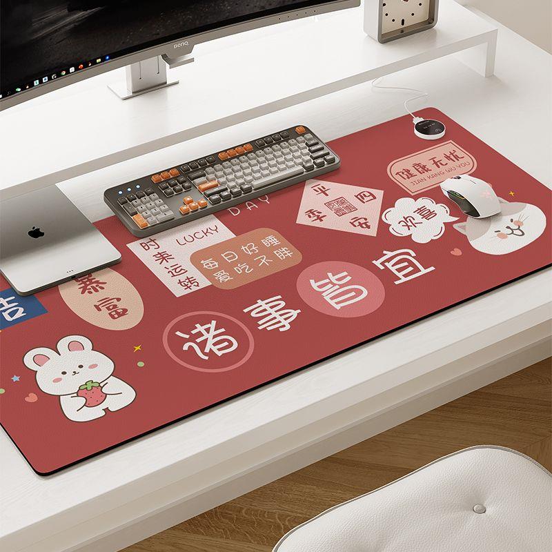 电暖桌面保护垫加热鼠标垫超大发热暖桌垫简约办公室电脑桌面垫冬