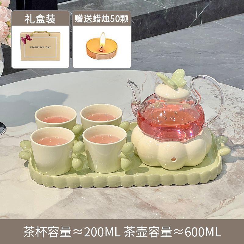 女士个人专用茶壶花茶壶耐高温加厚过滤玻璃泡茶壶耐热养生壶茶具
