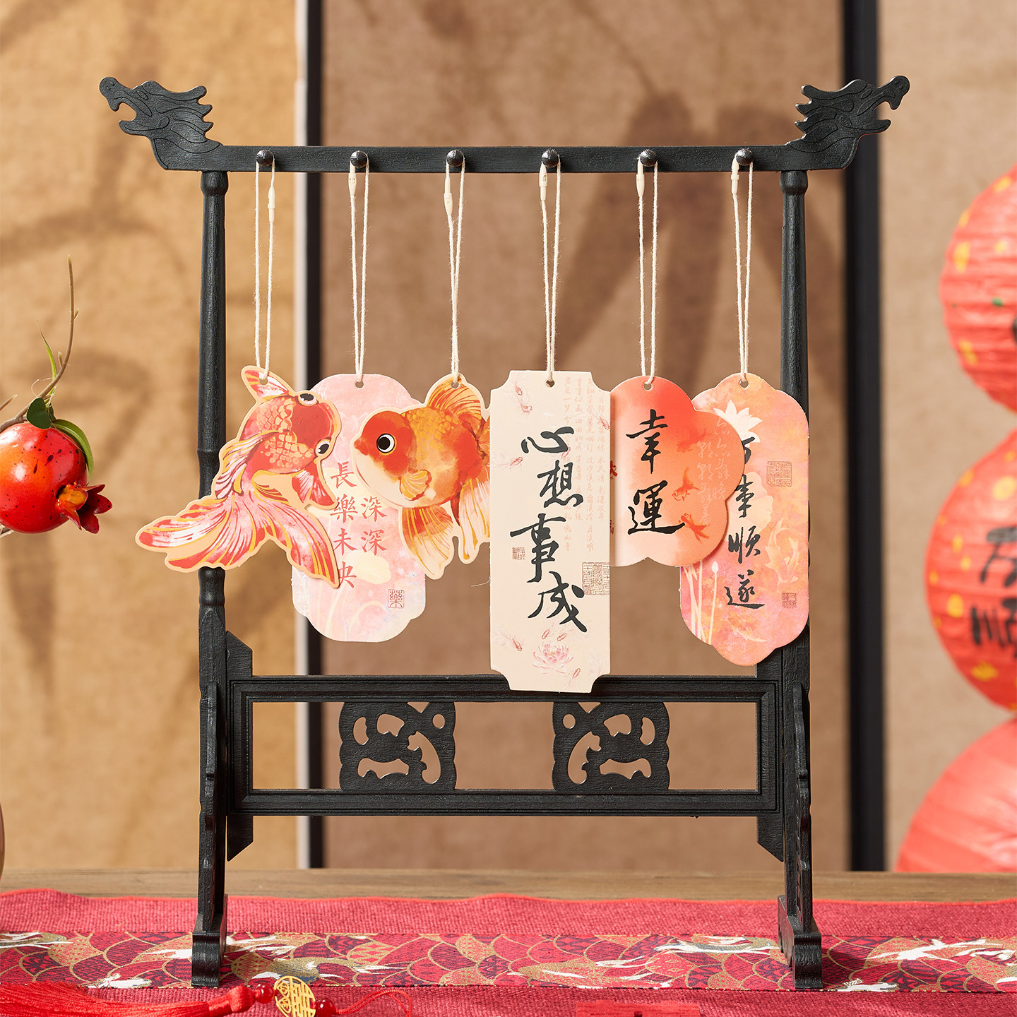 订婚宴桌面装饰龙头笔架吉祥挂件