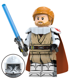 适用乐高星球大战安纳金欧比旺斗篷光剑第三方拼装积木人仔玩具