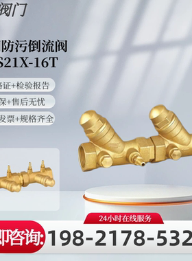 上海冠龙  广东永泉  广东佳福斯 黄铜防污倒流阀HS21X-16T