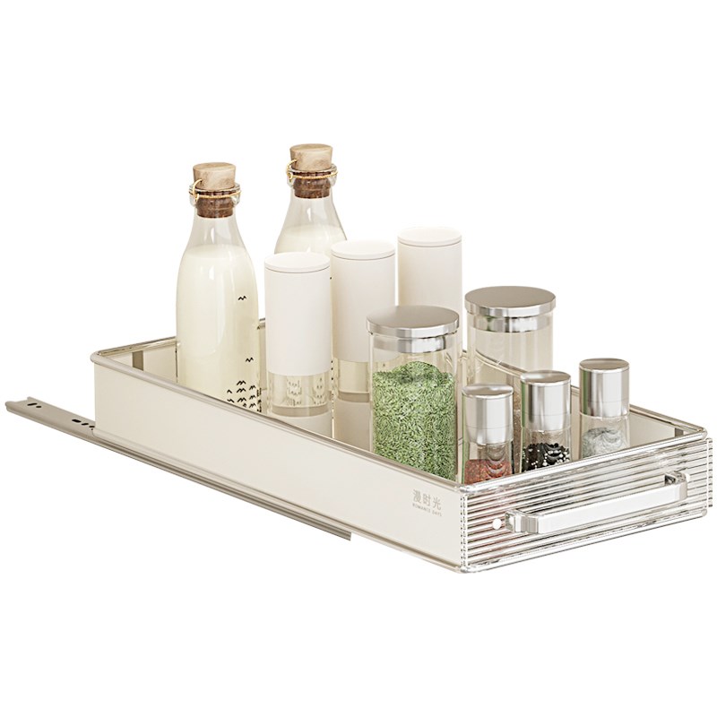 漫时光橱柜拉篮调料架抽拉式家用厨房多功能置物架橱柜多层收纳架