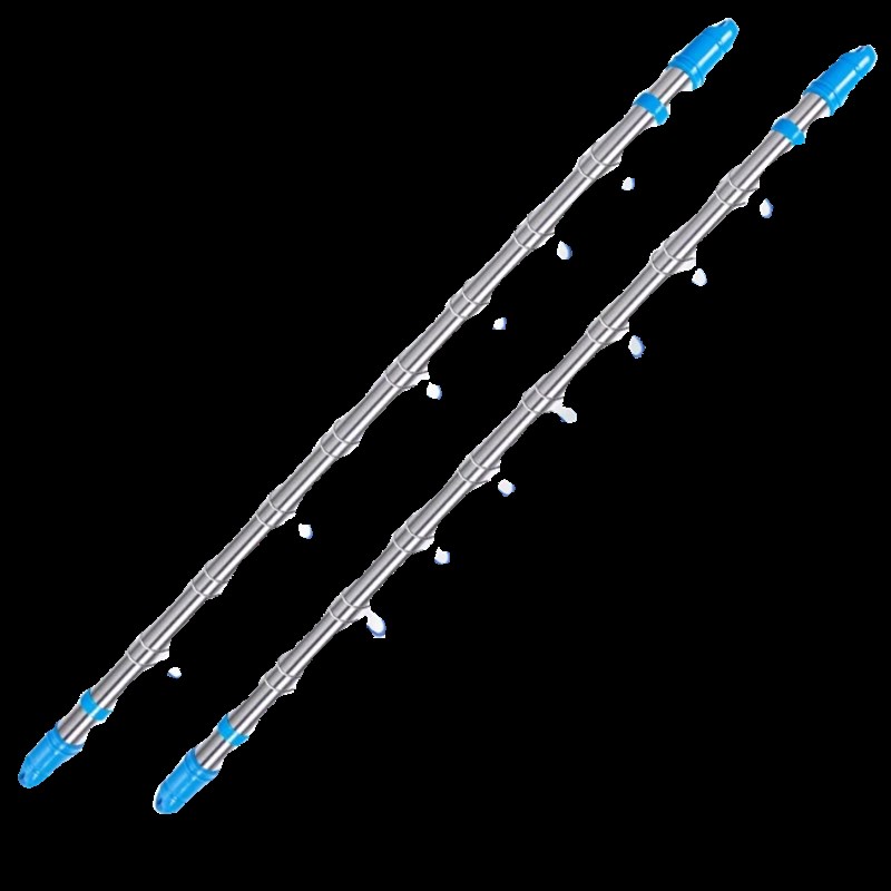 纯不锈钢伸缩晾衣杆阳台顶装单杆室内免打孔晾衣架室外晒被子神器