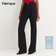 女士长裤 Fabrique水洗浓黑色微弹微喇叭中腰牛仔裤 春秋新品