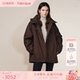 新款 Fabrique摩卡棕90鹅绒服中长款 派克羽绒服厚外套大衣25年冬季