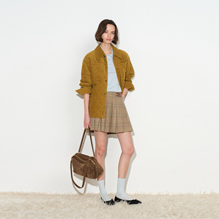 【免定金】Fabrique金棕灯芯绒绗线衬衫式上衣轻便棉服外套女士
