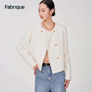 上衣 羊毛金扣小香风花呢外套女短款 大师花呢 Fabrique