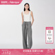 灰色针织抽绳长裤 女秋季 新款 Fabrique 休闲阔腿裤