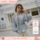 2026年春新品 天丝牛仔衬衫 飘带灯笼袖 Fabrique水洗浅蓝色棉麻法式