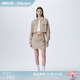 半身裙女秋季 浅卡其毛边纯棉牛仔短款 Fabrique 新 张紫宁同款
