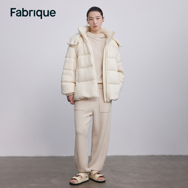 Fabrique针织连帽羽绒服
