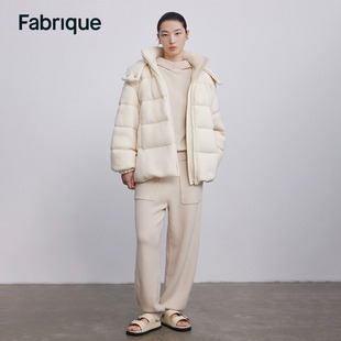 Fabrique 休闲白鸭绒羽绒服 针织连帽羽绒服年冬季 新款