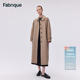 灰棕单排扣法兰绒里布风衣女秋新品 型 宽松版 Fabrique