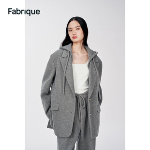 Fabrique 针织兜帽宽松西装