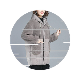 2026年大码羽绒棉服女款立领连帽韩版可爱修身轻薄款长袖外套秋冬