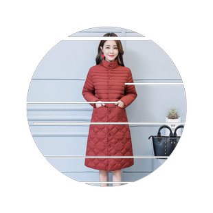 韩版显瘦秋冬大码中长款2026修身时尚外套羽绒棉服轻薄新款女棉衣
